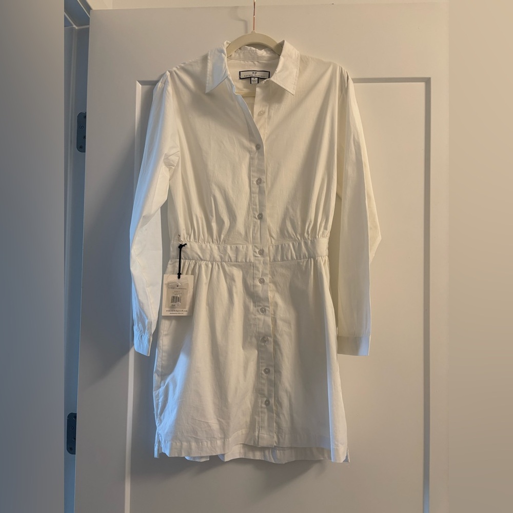 NWT Rachel Parcell Classic White Long Sleeve Dress
